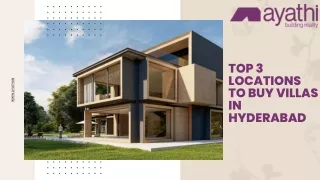 Top 3 Locations to Buy Villas in Hyderabad