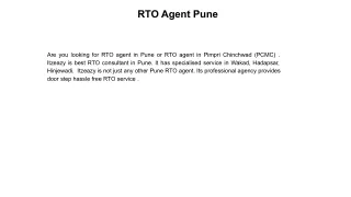 ​RTO Agent Pune