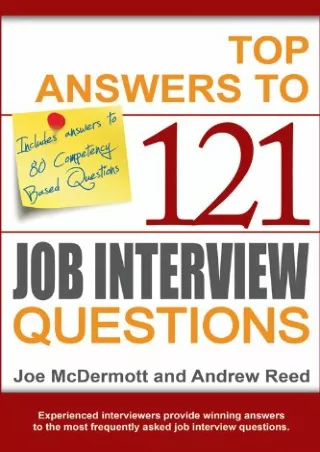 FREE READ (PDF) Top Answers to 121 Job Interview Questions