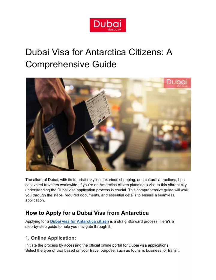 dubai visa for antarctica citizens