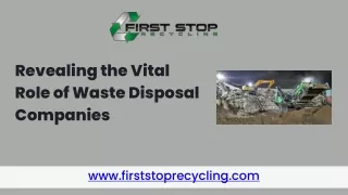Revealing the Vital Role of Waste Disposal Companies