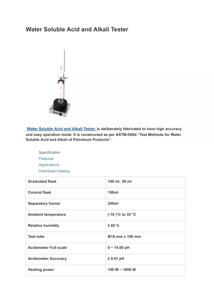 water soluble acid and alkali tester