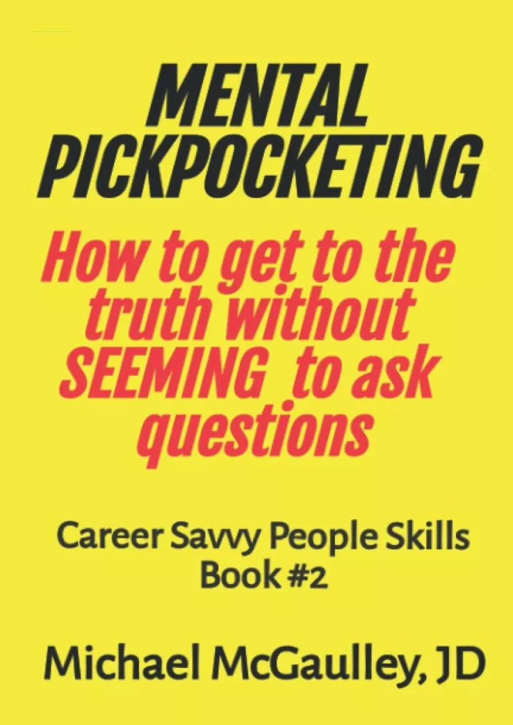 mental pickpocketing how to get to the truth