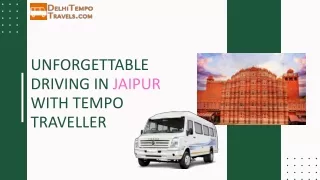 Unforgettable Driving in Jaipur with Tempo Traveller