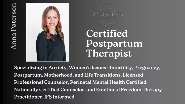 certified postpartum therapist