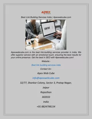 best link building services india apexwebcube com