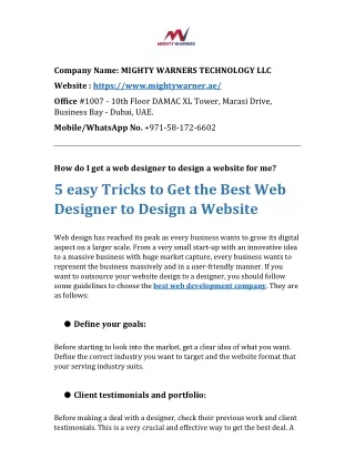 company name mighty warners technology llc