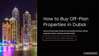 How to Buy Off Plan Properties in Dubai