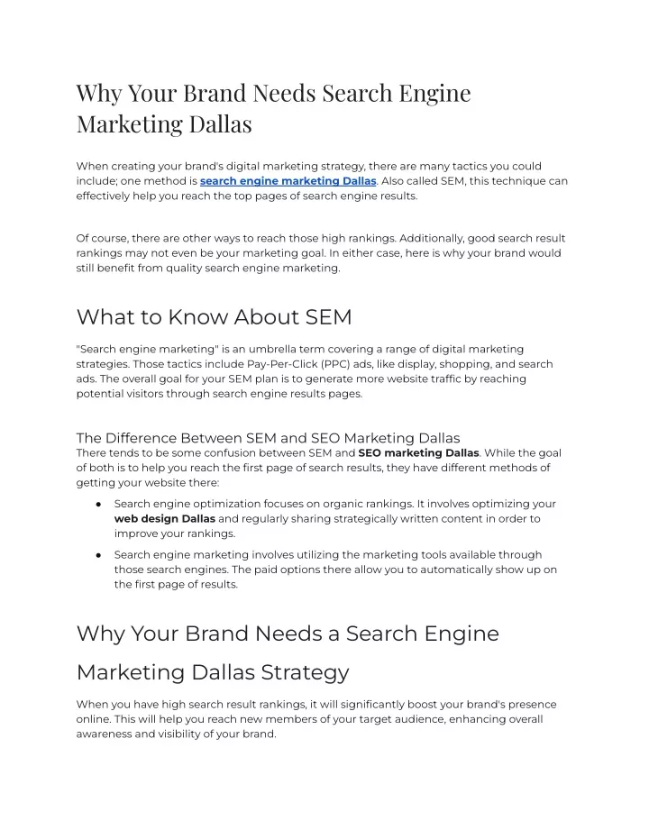 why your brand needs search engine marketing