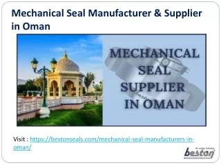 Best Mechanical seal manufacturers in Oman