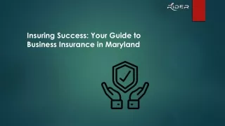 Insuring Success Your Guide to Business Insurance in Maryland