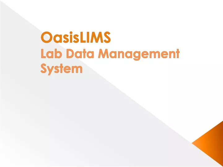 oasislims lab data management system