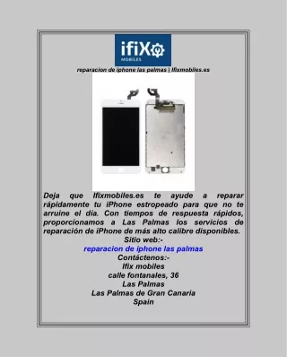 reparacion de iphone las palmas  Ifixmobiles.es