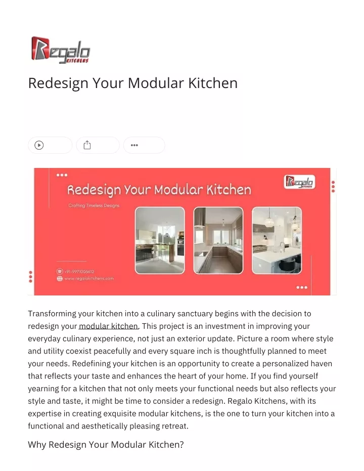 redesign your modular kitchen