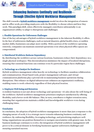 enhancing business continuity and resilience