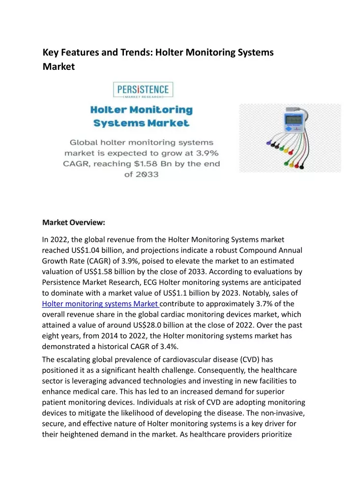 key features and trends holter monitoring systems