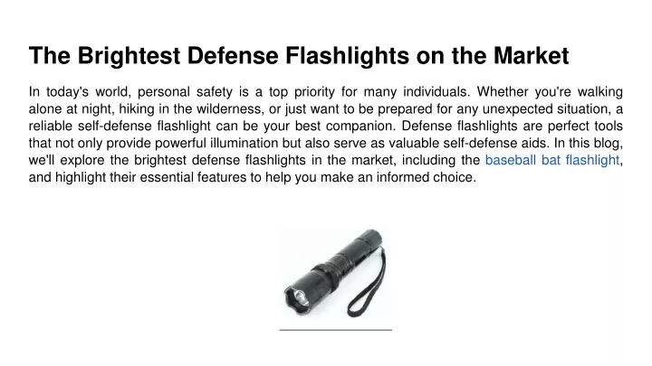 the brightest defense flashlights on the market