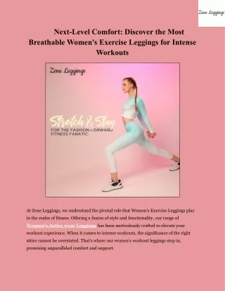 Next-Level Comfort_ Discover the Most Breathable Women's Exercise Leggings for Intense Workouts