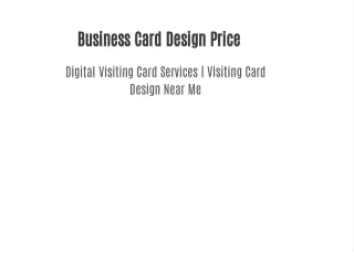 Business Card Design Price | Business Card Design in Delhi