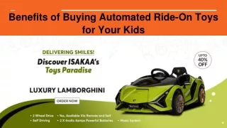 Benefits of Buying Automated Ride-On Toys for Your Kids