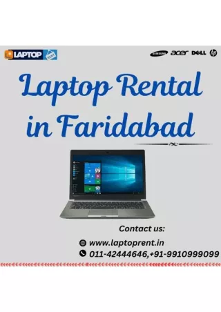 Laptop For rent In faridabad ! 9910999099