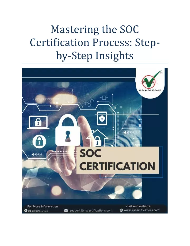 mastering the soc certification process step