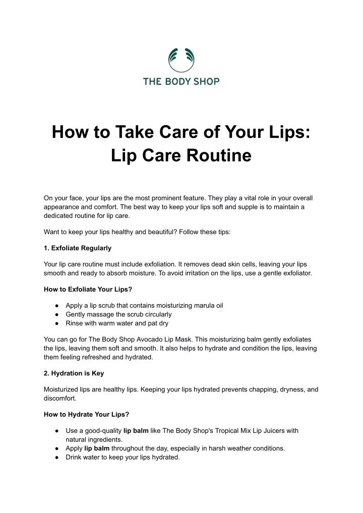 how to take care of your lips lip care routine