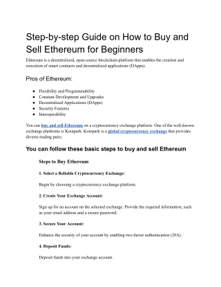 step by step guide on how to buy and sell