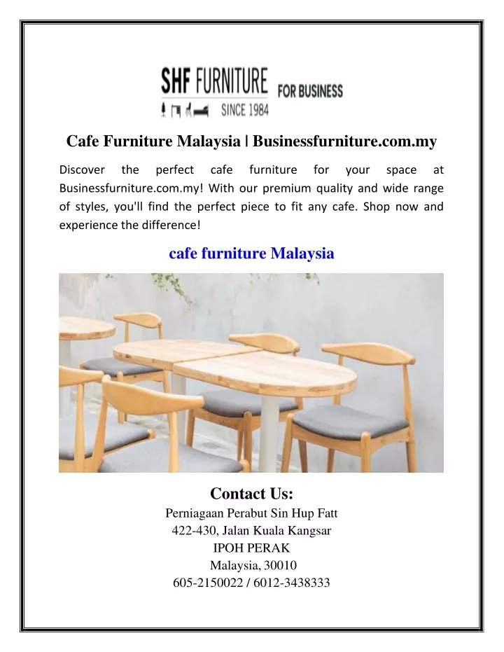 cafe furniture malaysia businessfurniture com my