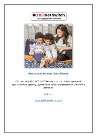 KILL NET SWITCH: Top Choice for Parental Internet Control