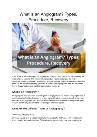 What Is An Angiogram? Types, Procedure, Recovery
