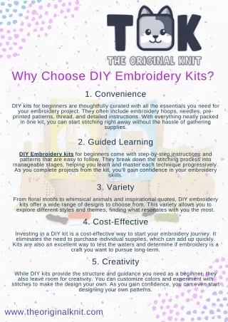 Why Choose DIY Embroidery Kits
