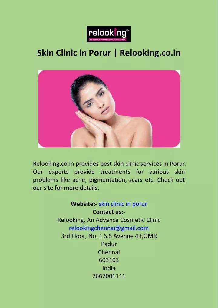 skin clinic in porur relooking co in