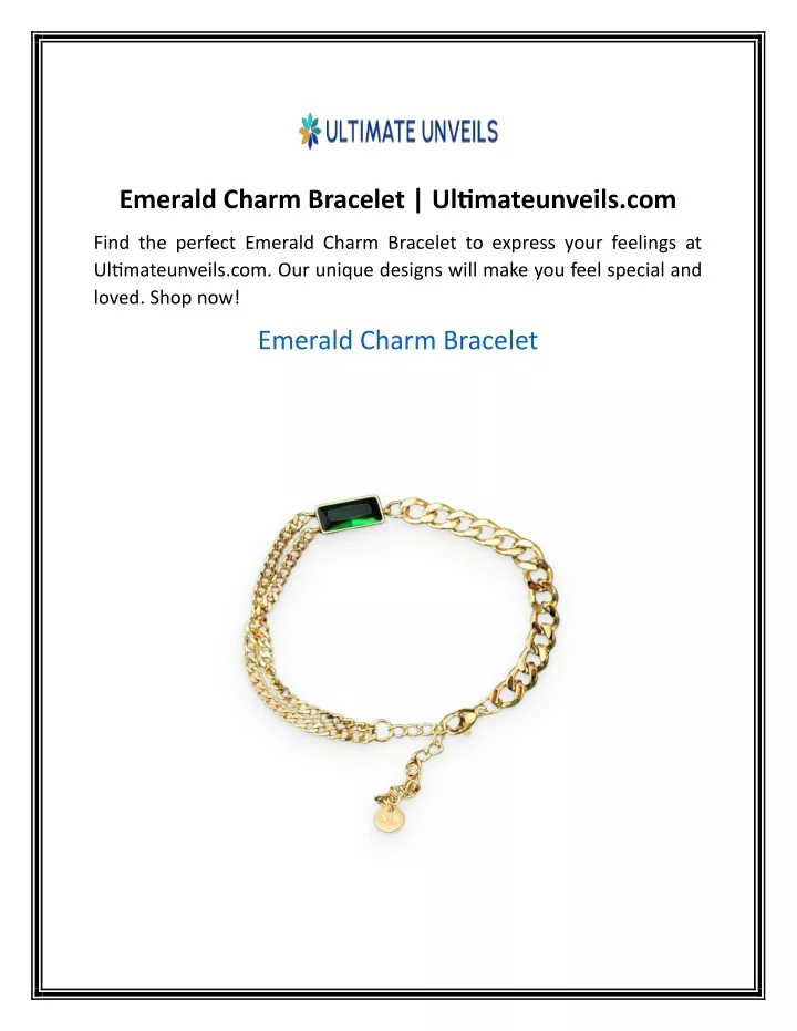 emerald charm bracelet ultimateunveils com