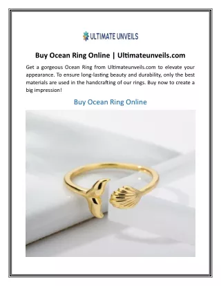Buy Ocean Ring Online  Ultimateunveils