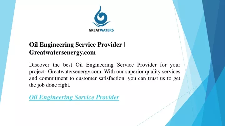 oil engineering service provider