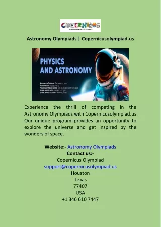 Astronomy Olympiads  Copernicusolympiad.us