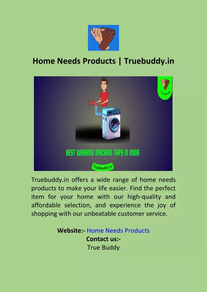 home needs products truebuddy in