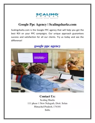Google Ppc Agency | Scalingsharks.com