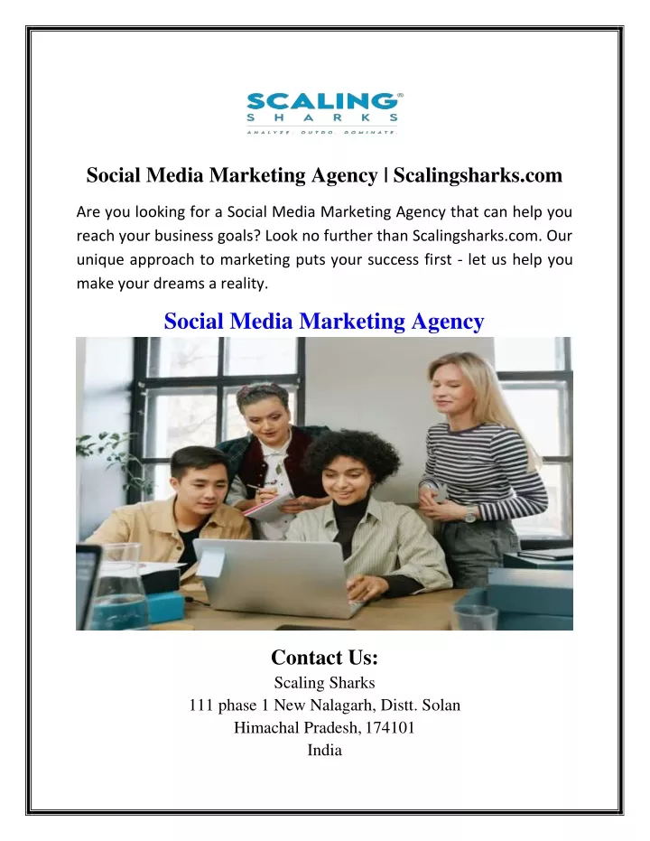 social media marketing agency scalingsharks com