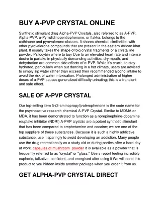 BUY A-PVP CRYSTAL ONLINE
