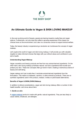 an ultimate guide to vegan skin loving makeup