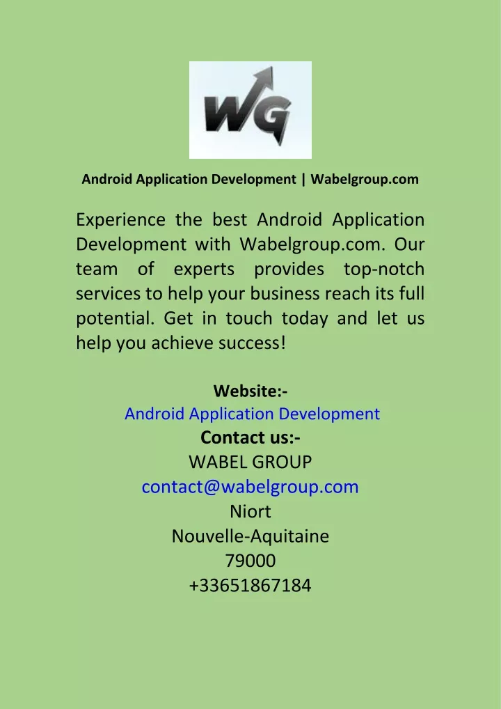 android application development wabelgroup com