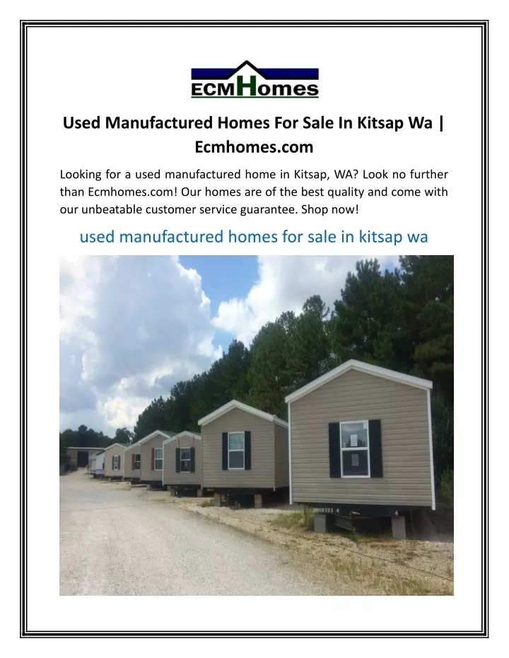 used manufactured homes for sale in kitsap