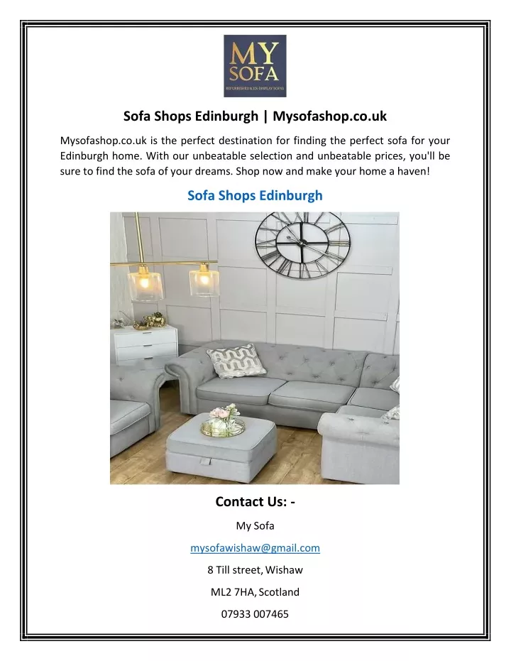 sofa shops edinburgh mysofashop co uk