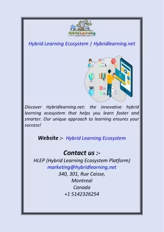 Hybrid Learning Ecosystem