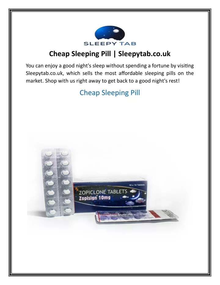 cheap sleeping pill sleepytab co uk