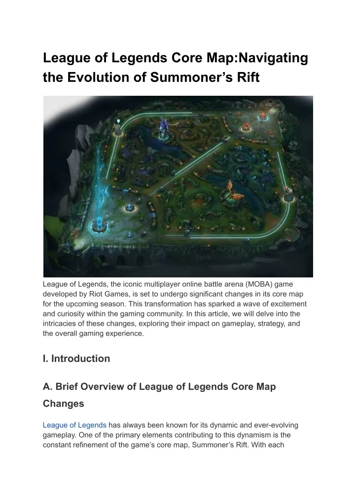 league of legends core map navigating