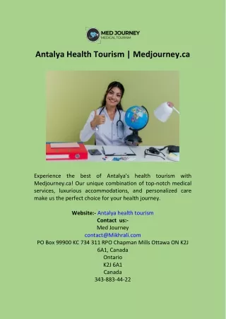 Antalya Health Tourism  Medjourney.ca