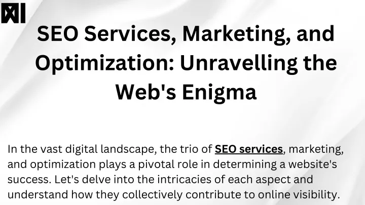 seo services marketing and optimization